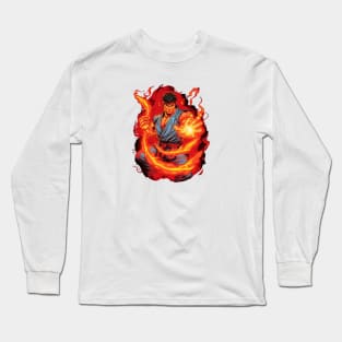 Ryu Street Fighter Design Long Sleeve T-Shirt